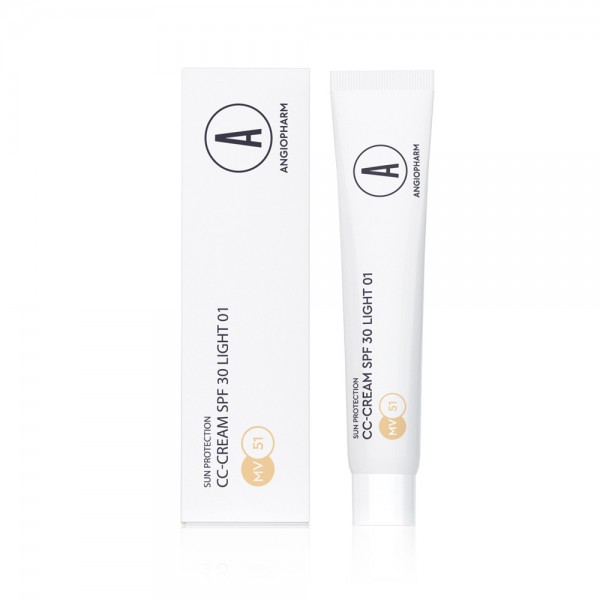 Angiopharm Солнцезащитный крем СС-КРЕМ SPF 30 LIGHT 01, 7 мл