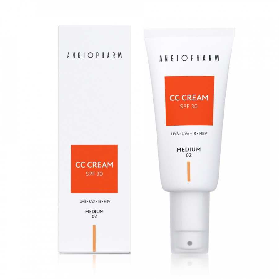 Angiopharm Солнцезащитный крем СС-КРЕМ SPF 30 MEDIUM 02, 30 мл