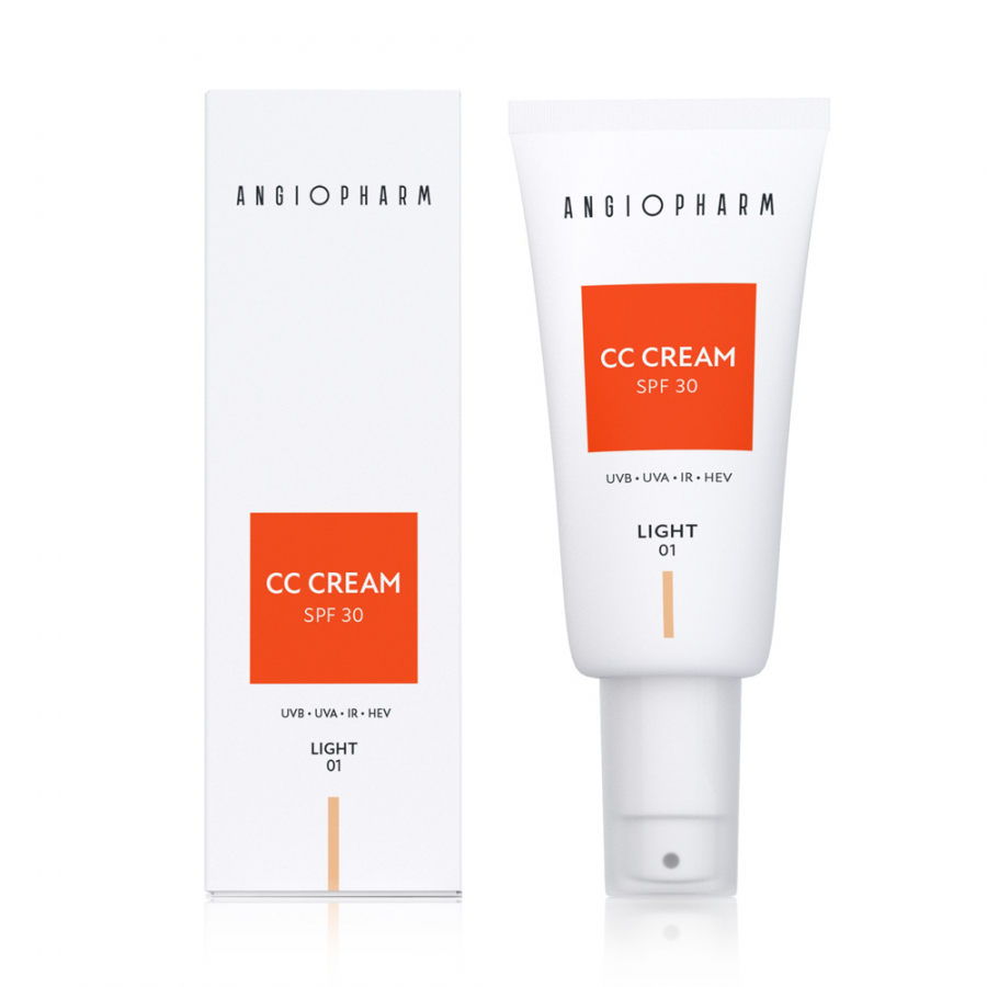 Angiopharm Солнцезащитный крем СС-КРЕМ SPF 30 LIGHT 01, 30 мл