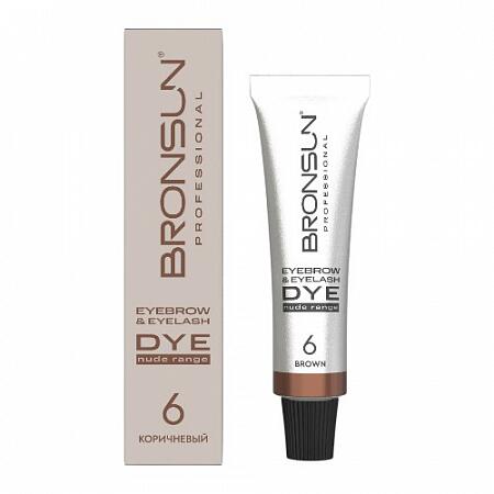 Bronsun Крем-краска для бровей и ресниц NUDE RANGE, коричневый #6, 15 мл